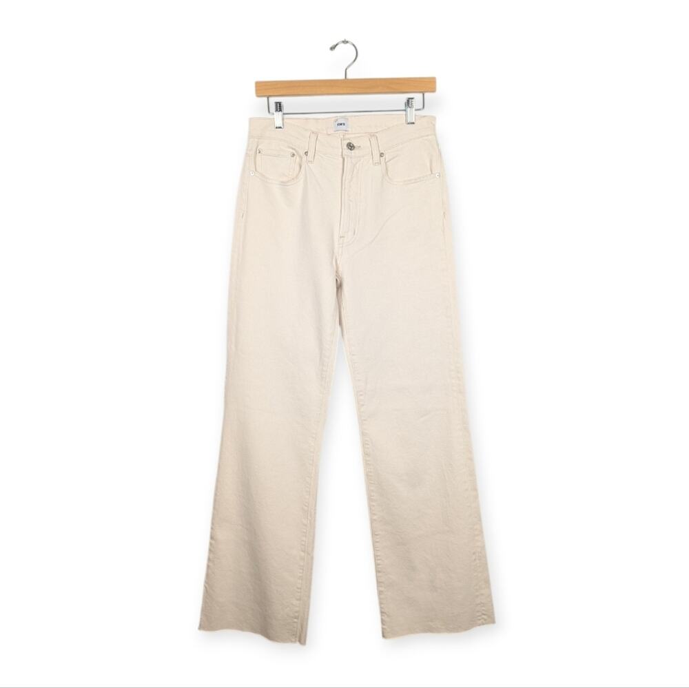 Edwin Marli Raw Hem Pants Parchment Cotton Blend Jeans Size 27